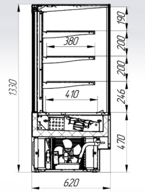 Витрина кондитерская CRYSPI ADAGIO LX CUBE 900
